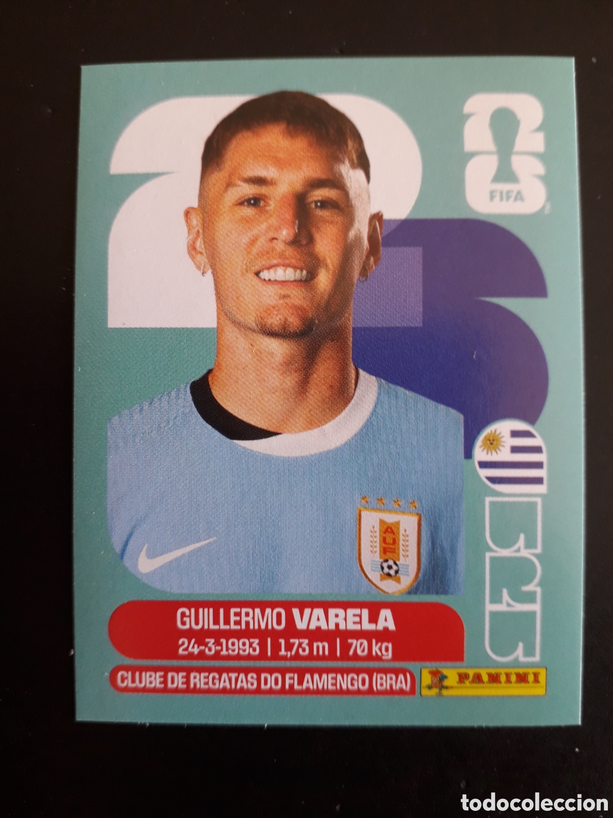 Cromos de f&uacute;tbol: VARELA URUGUAY URU 8 MUNDIAL F&Uacute;TBOL 2026 FIFA WORLD CUP PANINI SIN PEGAR PEDIDO M&Iacute;NIMO 3&euro;
