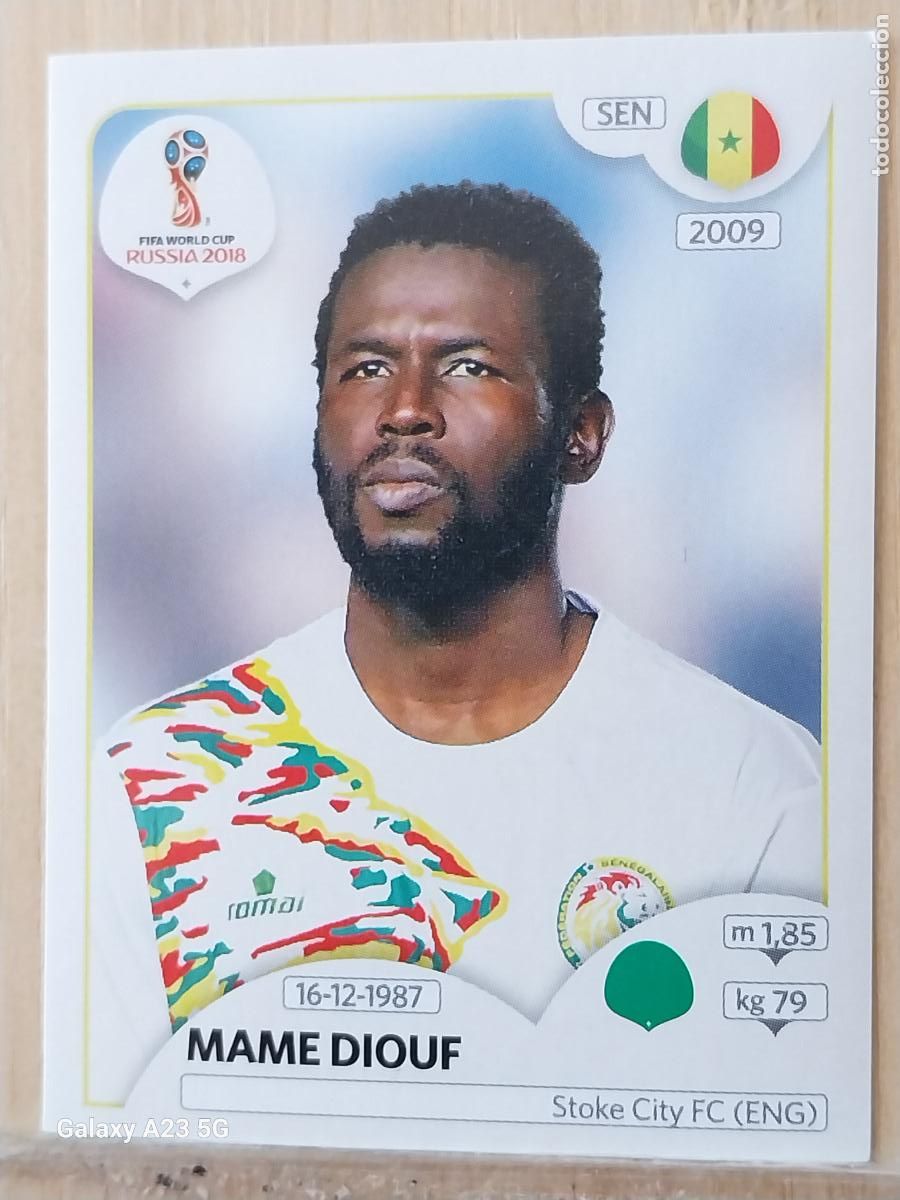 Cromos de f&uacute;tbol: SENEGAL DIOUF RUSSIA RUSIA 2018 WORLD CUP CROMO 631 SIN PEGAR NUNCA ORIGINAL PANINI