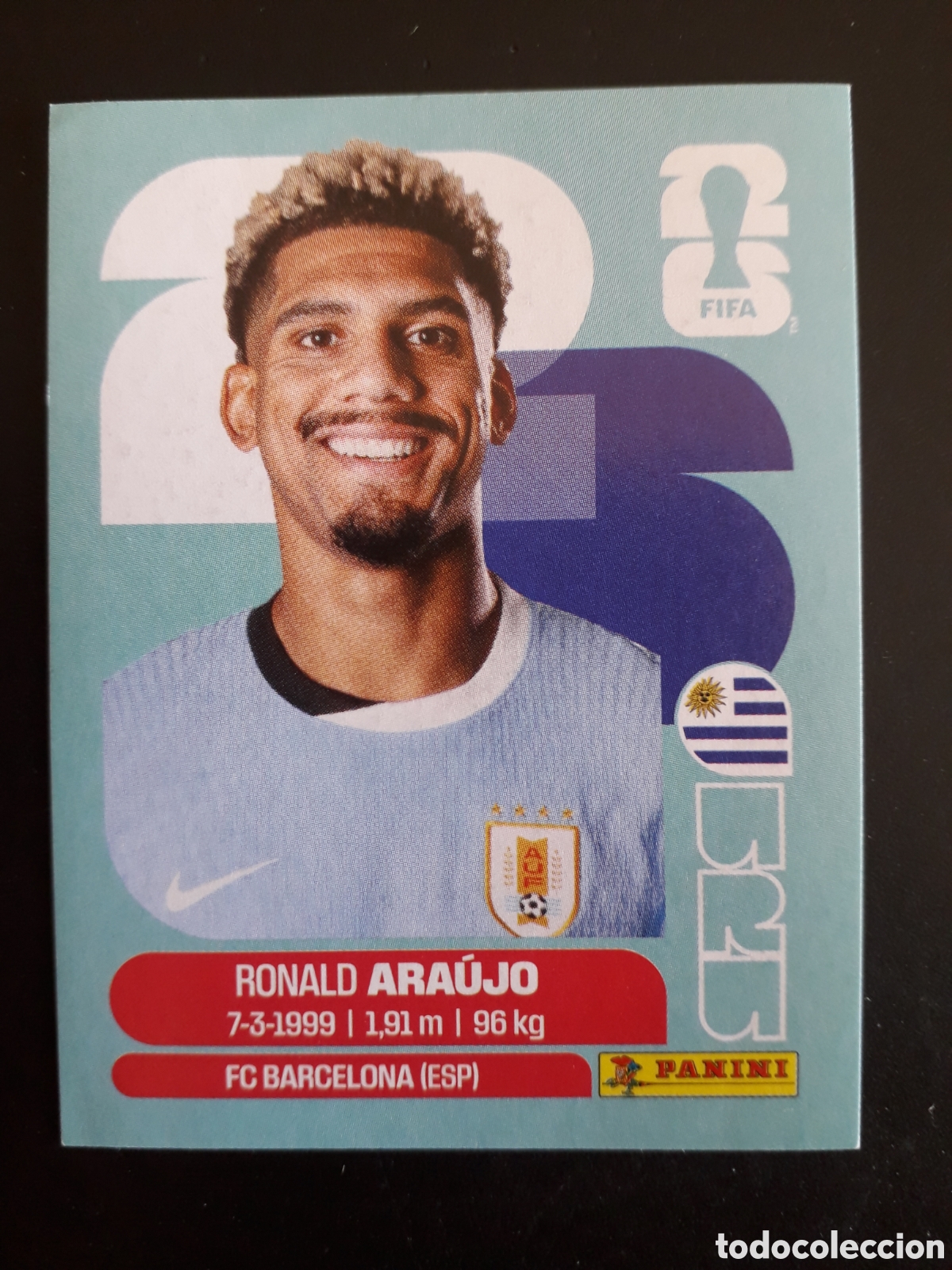 Figurine di Calcio: RONALD ARA&Uacute;JO URUGUAY URU 4 MUNDIAL F&Uacute;TBOL 2026 FIFA WORLD CUP PANINI SIN PEGAR PEDIDO M&Iacute;NIMO 3&euro;