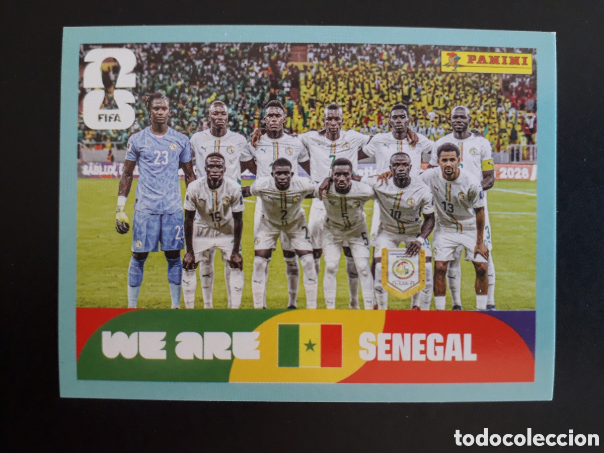 Cartes &agrave; collectionner de Football: EQUIPO SENEGAL SEN 13 MUNDIAL F&Uacute;TBOL 2026 FIFA WORLD CUP PANINI SIN PEGAR PEDIDO M&Iacute;NIMO 3&euro;