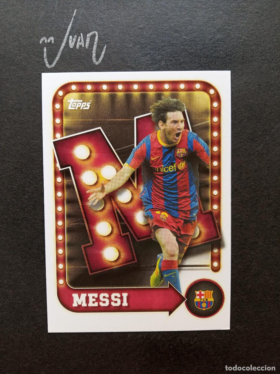 Cromos de f&uacute;tbol: N&ordm; 27 NAME IN LIGHTS LIONEL MESSI FC BARCELONA ARGENTINA ⚽ TOPPS &reg; COLLECTOR TIN 2025 2026 25 26