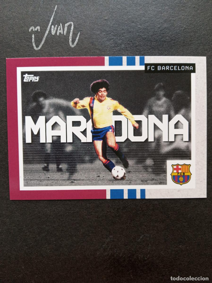 Cromos de f&uacute;tbol: N&ordm; 47 WE WANT THE BALL MARADONA BARCELONA ARGENTINA ⚽ TOPPS &reg; TEAM SET BAR&Ccedil;A 2025 2026 25 26 NUEVO