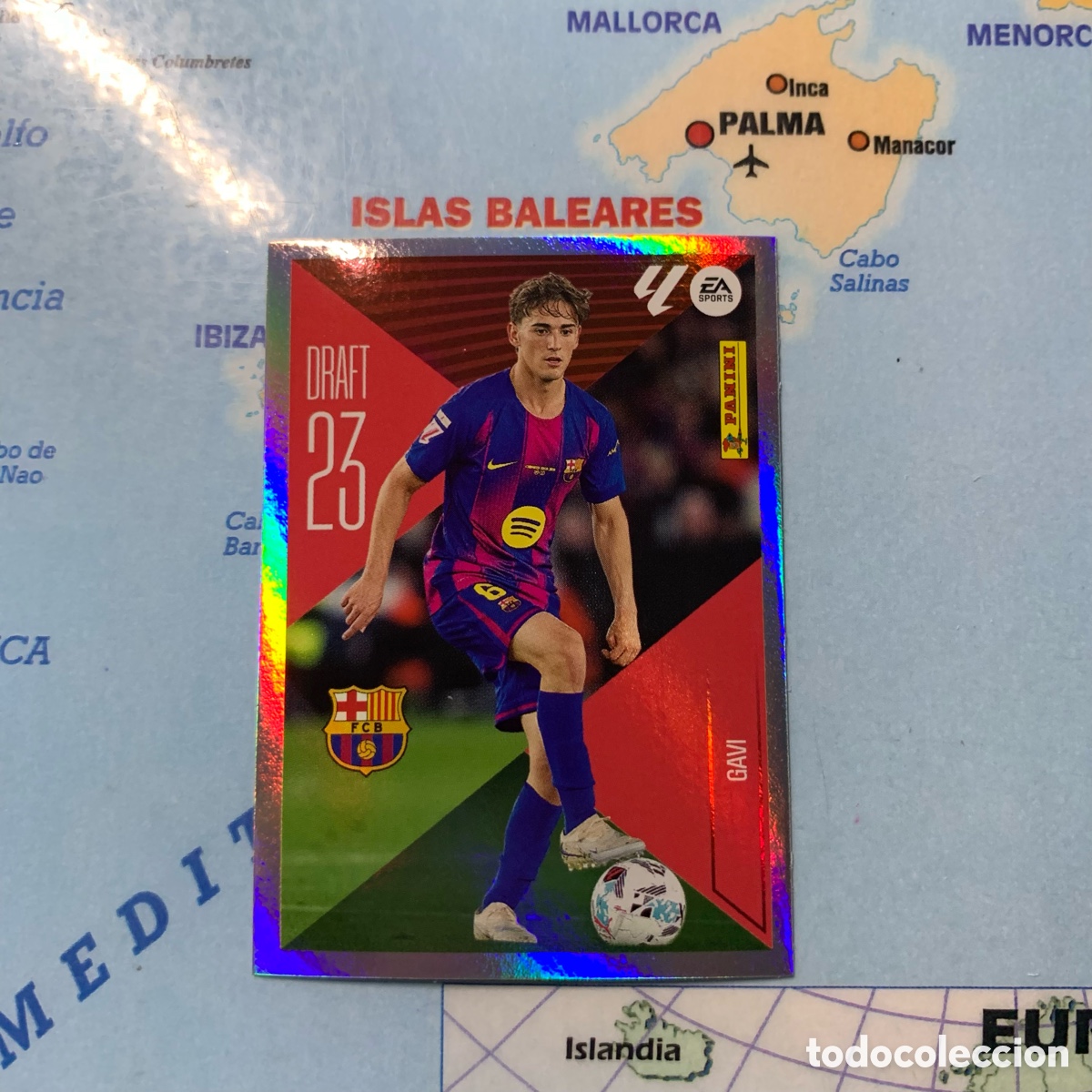 Cartes &agrave; collectionner de Football: Gavi draft 23 n&uacute;mero 8 Del Barcelona cromo de la liga este 26-27 2026-2027
