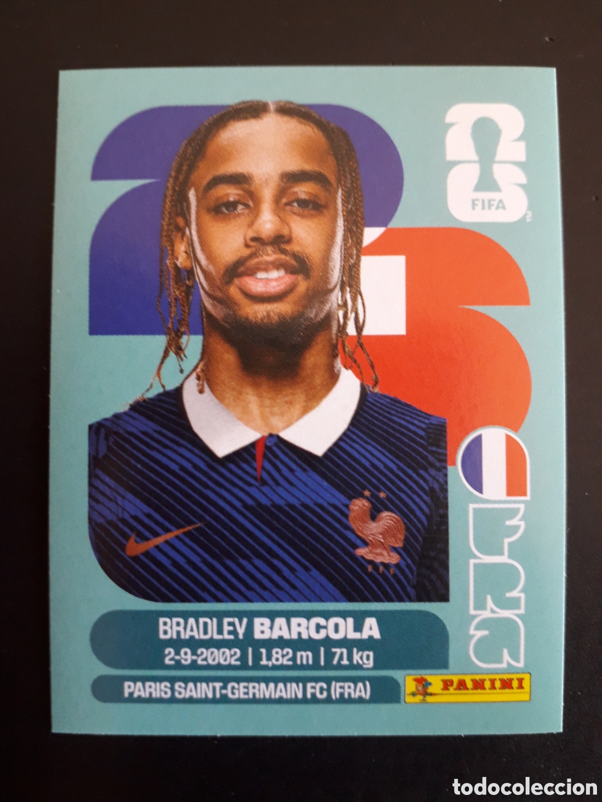Cromos de f&uacute;tbol: BARCOLA FRANCIA FRA 16 MUNDIAL F&Uacute;TBOL 2026 FIFA WORLD CUP PANINI SIN PEGAR PEDIDO M&Iacute;NIMO 3&euro;.