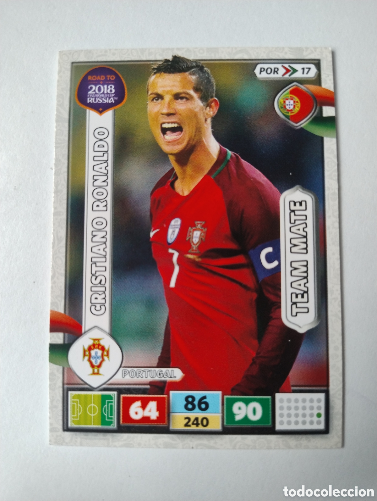 Figurine di Calcio: POR 17 - Cristiano Ronaldo - Portugal - Adrenalyn XL Road to World Cup 2019 Russia