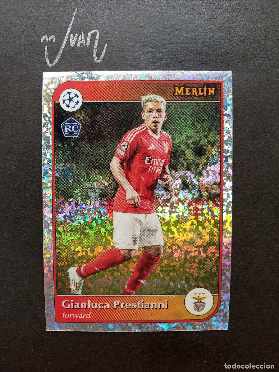 Cromos de f&uacute;tbol: N&ordm; 90 MINI DIAMOND ROOKIE PRESITANNI BENFICA ARGENTINA ⚽ TOPPS &reg; CHROME MERLIN UEFA 2024 2025 24 25