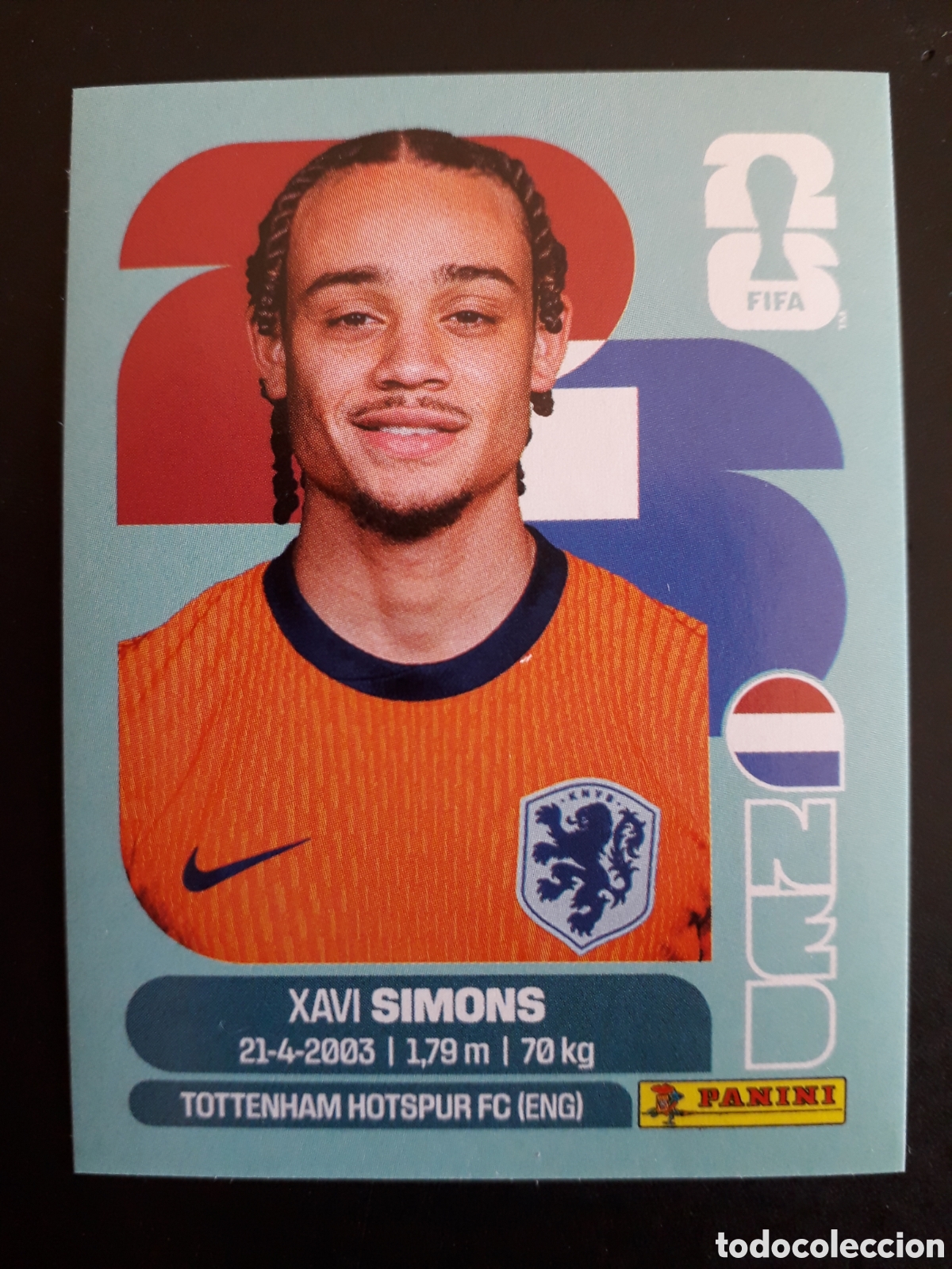 Cromos de f&uacute;tbol: SIMONS HOLANDA/PA&Iacute;SES BAJOS NED 15 MUNDIAL F&Uacute;TBOL 2026 FIFA WORLD CUP PANINI SIN PEG PEDIDO M&Iacute;NIM 3&euro;
