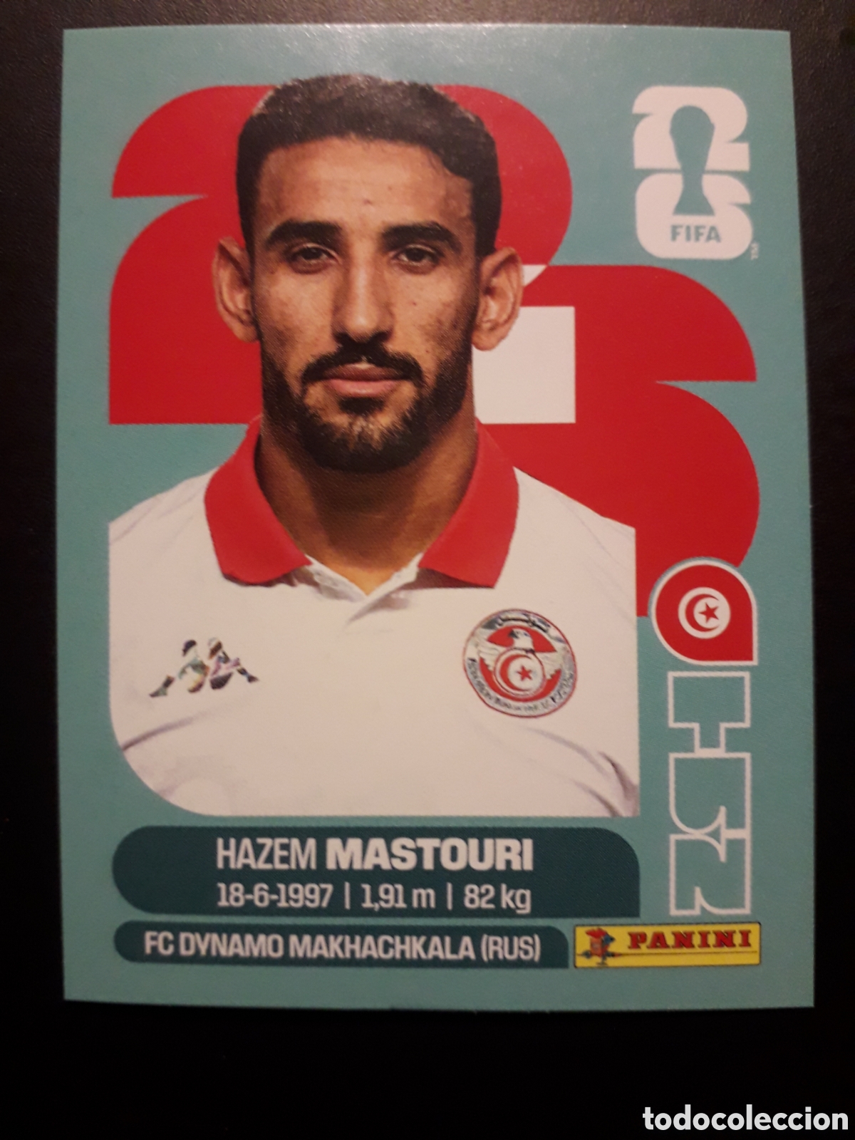 Cromos de f&uacute;tbol: MASTOURI T&Uacute;NEZ TUN 17 MUNDIAL F&Uacute;TBOL 2026 FIFA WORLD CUP PANINI SIN PEGAR PEDIDO M&Iacute;NIMO 3&euro;