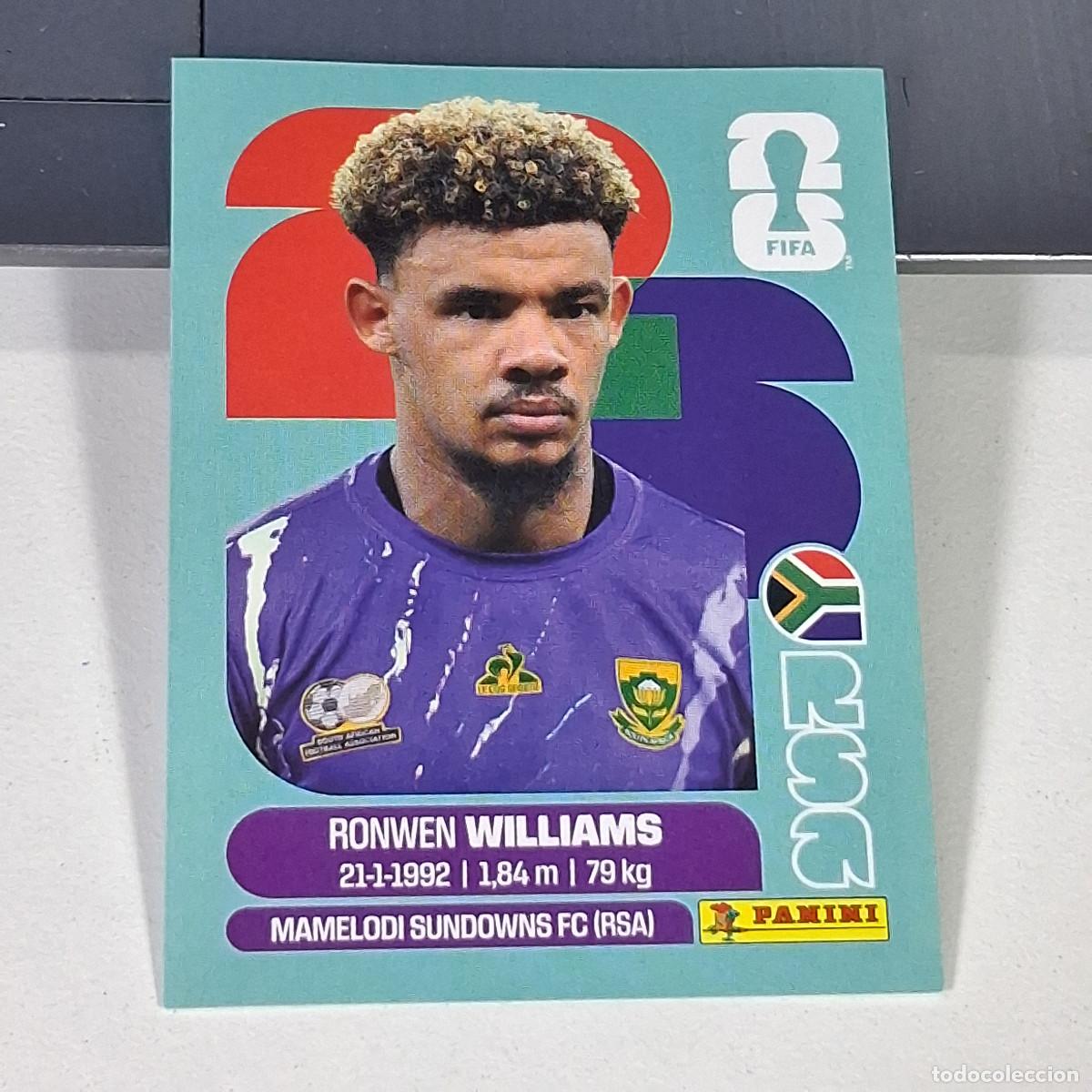 Cromos de f&uacute;tbol: B61 RSA 2 RSA2 RONWEN WILLIAMS SUDAFRICA SOUTH AFRIKA MUNDIAL FIFA WORLD CUP 2026 STICKER PANINI