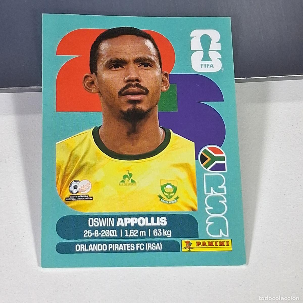 Cromos de f&uacute;tbol: B61 RSA20 OSWIN APPOLLIS 20 SUD&Aacute;FRICA RSA SOUTH AFRIKA MUNDIAL FIFA WORLD CUP 2026 STICKER PANINI