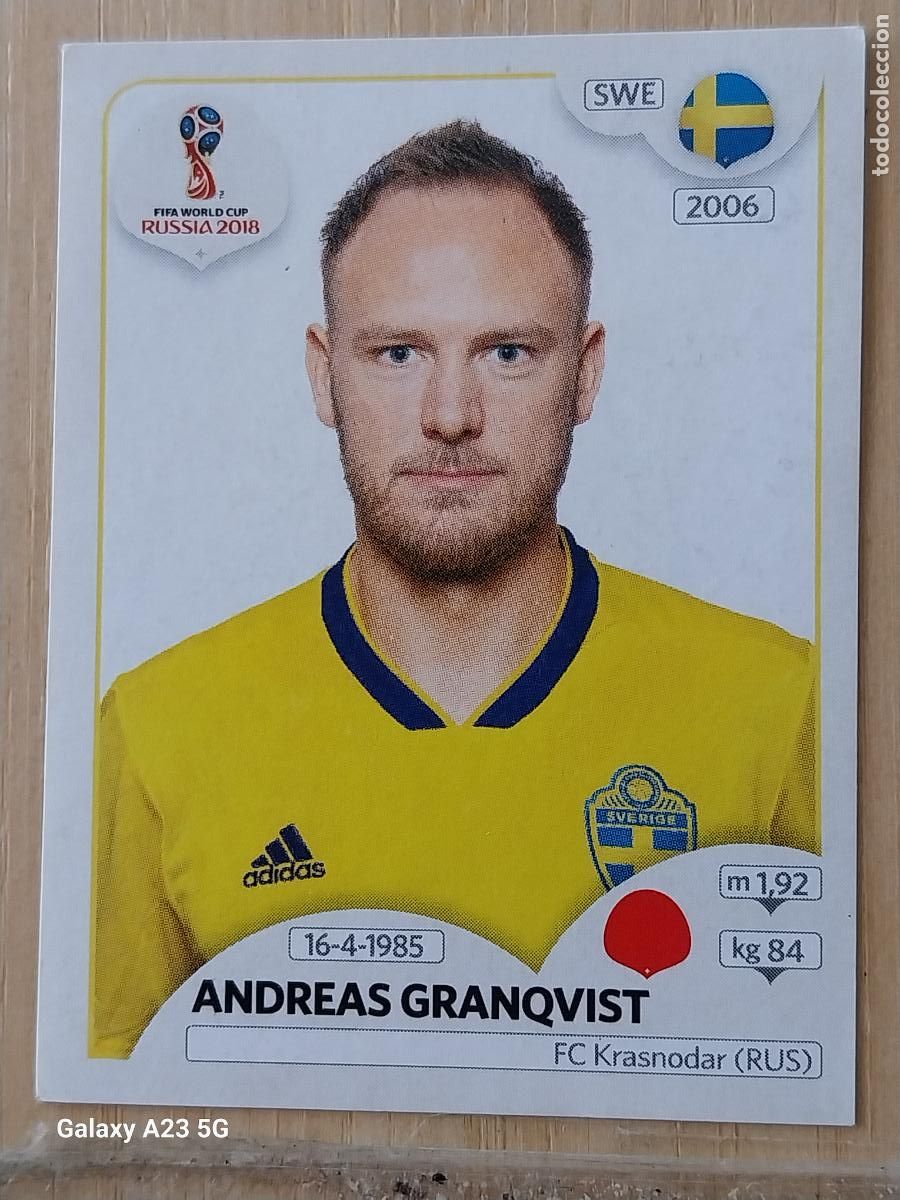 Cromos de f&uacute;tbol: 477 GRANQVIST SUECIA WORLD CUP CROMO SIN PEGAR NUNCA ORIGINAL PANINI