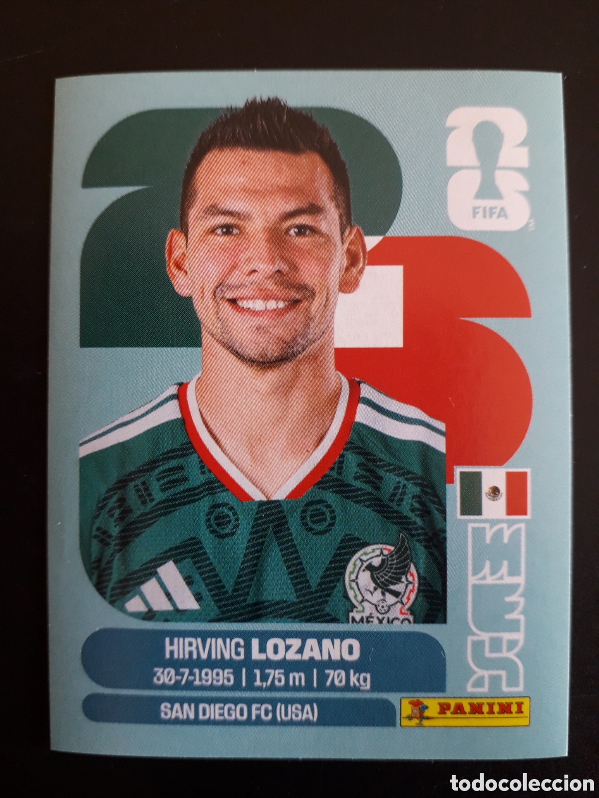 Cromos de f&uacute;tbol: LOZANO M&Eacute;XICO MEX 15 MUNDIAL F&Uacute;TBOL 2026 FIFA WORLD CUP PANINI SIN PEGAR PEDIDO M&Iacute;NIMO 3&euro;