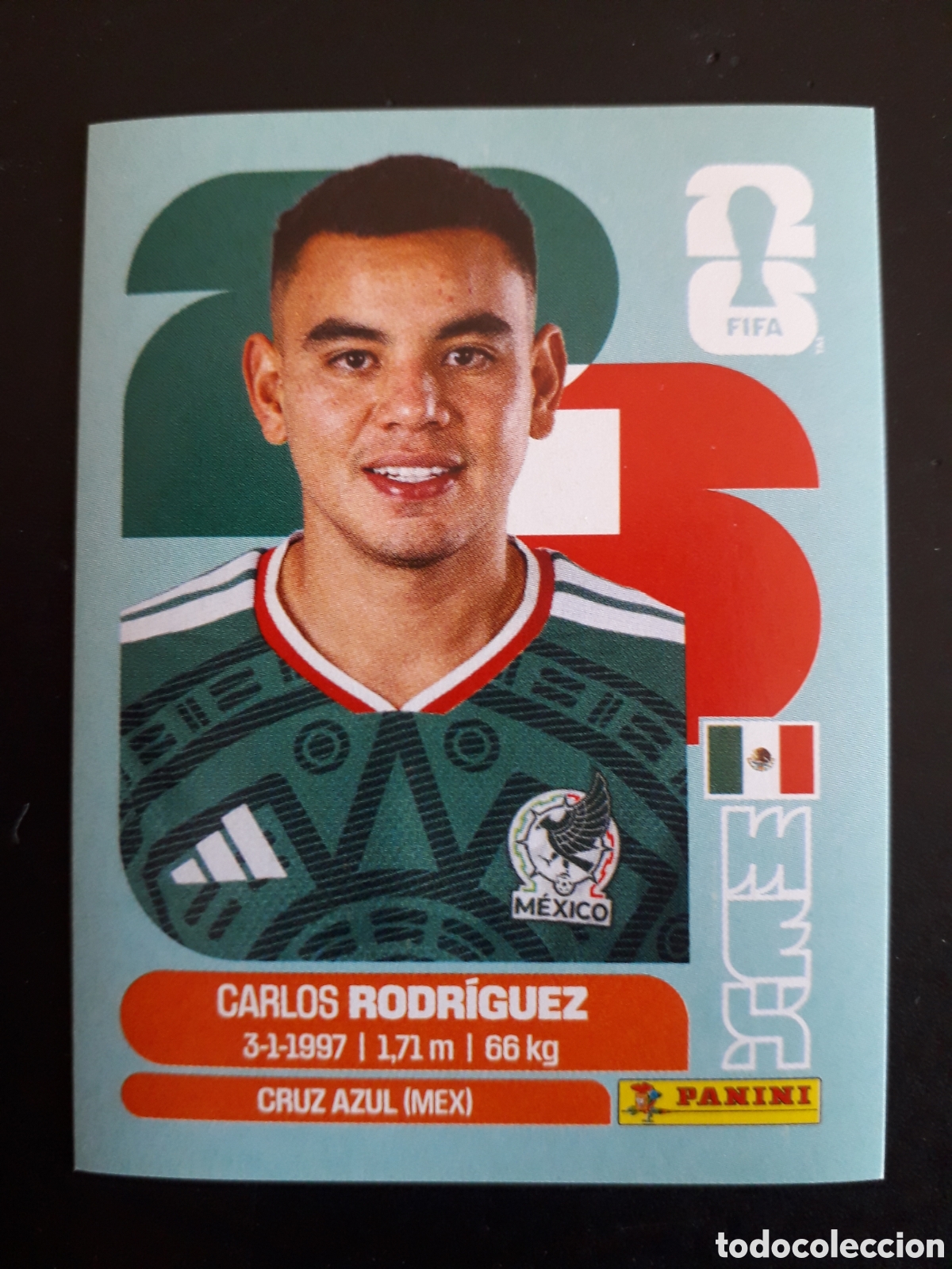 Cromos de f&uacute;tbol: CARLOS RODR&Iacute;GUEZ M&Eacute;XICO MEX 9 MUNDIAL F&Uacute;TBOL 2026 FIFA WORLD CUP PANINI SIN PEGAR PEDIDO M&Iacute;NIMO 3&euro;.