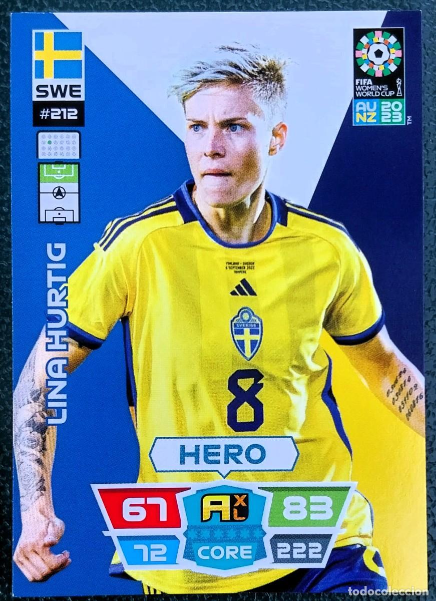 Cromos de Futebol: 212 LINA HURTIG SUECIA FICHAS ALBUM ADRENALYN FEMENINO MUNDIAL WOMEN'S WORLD AU NZ 2023