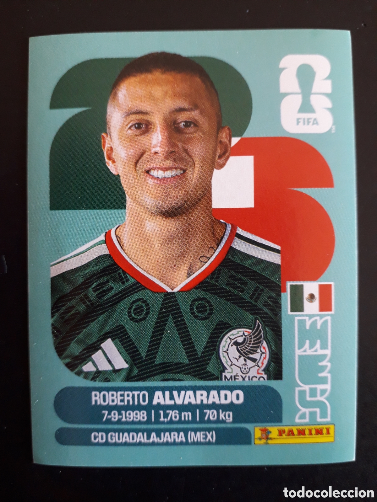 Cromos de Futebol: ALVARADO M&Eacute;XICO MEX 19 MUNDIAL F&Uacute;TBOL 2026 FIFA WORLD CUP PANINI SIN PEGAR PEDIDO M&Iacute;NIMO 3&euro;