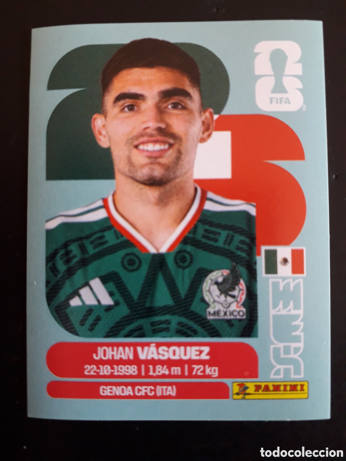 Cromos de Futebol: V&Aacute;SQUEZ M&Eacute;XICO MEX 3 MUNDIAL F&Uacute;TBOL 2026 FIFA WORLD CUP PANINI SIN PEGAR PEDIDO M&Iacute;NIMO 3&euro;