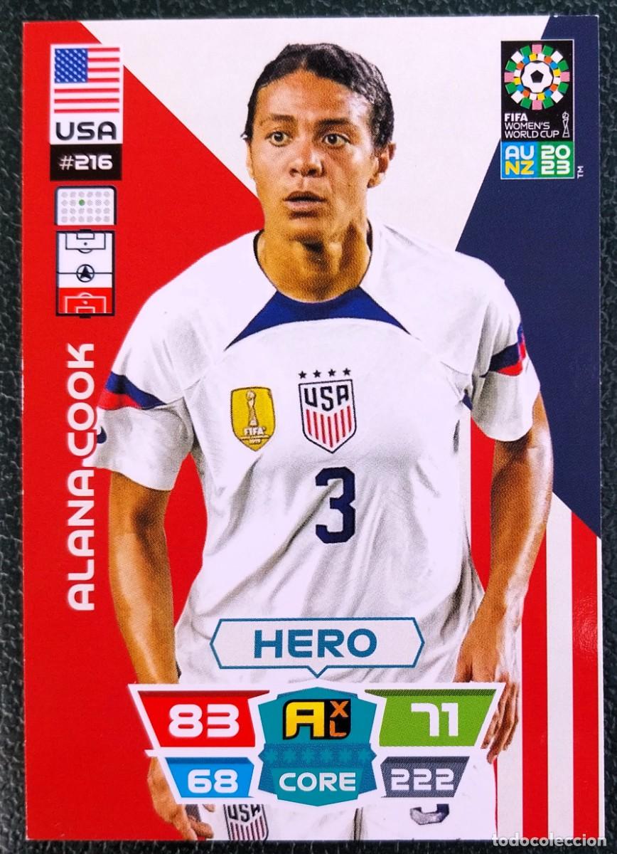 Figurine di Calcio: 216 ALANA COOK ESTADOS UNIDOS FICHAS ALBUM ADRENALYN FEMENINO MUNDIAL WOMEN'S WORLD AU NZ 2023