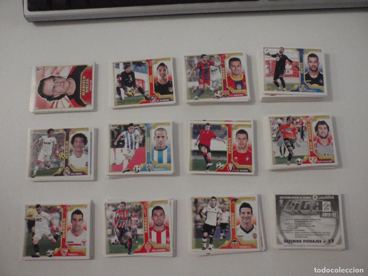 Football Stickers: Lote cromos f&uacute;tbol stickers 337 diferentes y sin pegar. Liga BBVA Ediciones ESTE 2011 2012. 11 12
