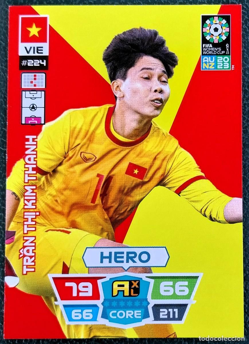 Football Stickers: 224 TRAN THI KIM THANH VIETNAM FICHAS ALBUM ADRENALYN FEMENINO MUNDIAL WOMEN'S WORLD AU NZ 2023