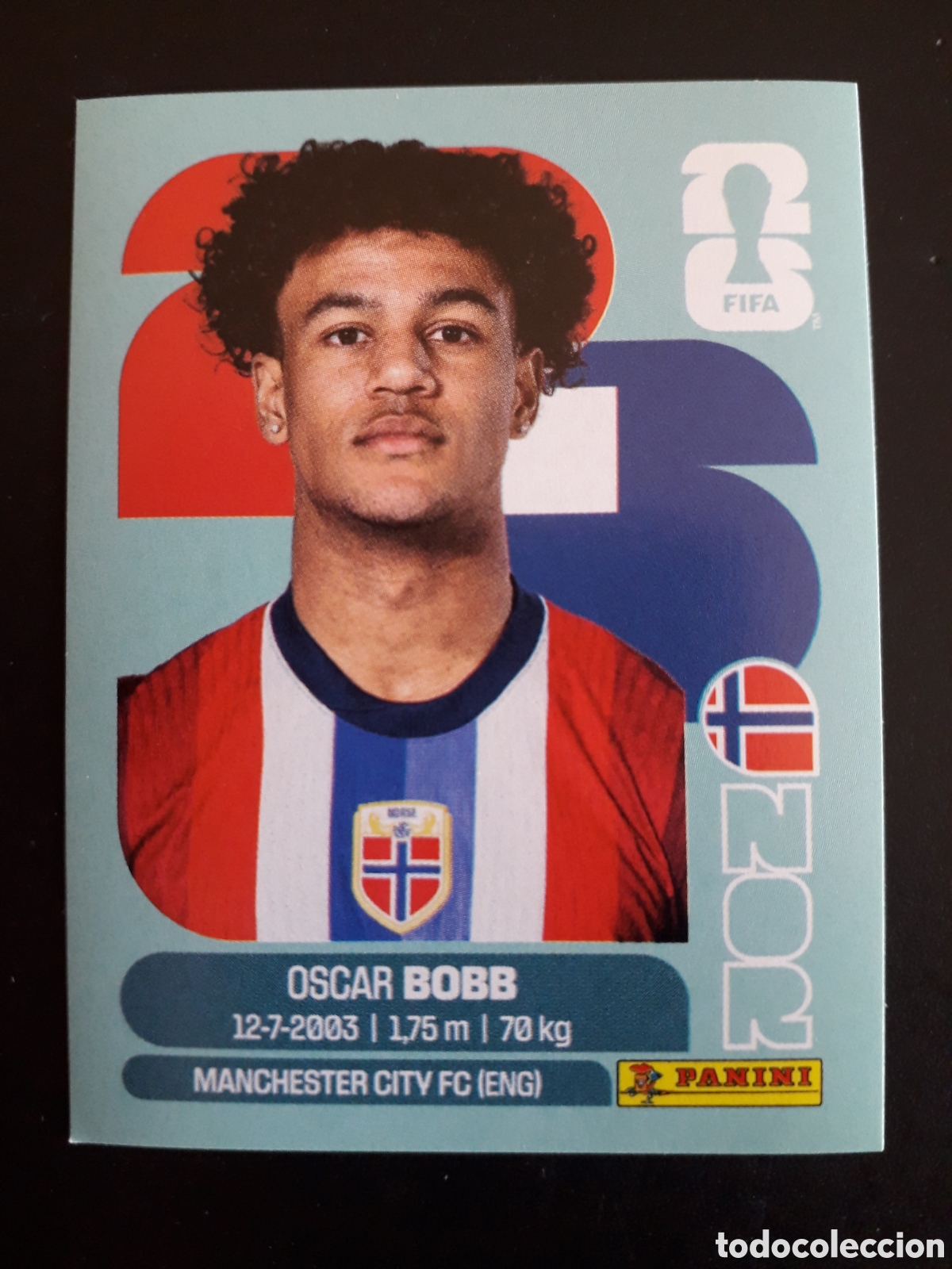 Cromos de f&uacute;tbol: BOBB NORUEGA NOR 20 MUNDIAL F&Uacute;TBOL 2026 FIFA WORLD CUP PANINI SIN PEGAR PEDIDO M&Iacute;NIMO 3&euro;