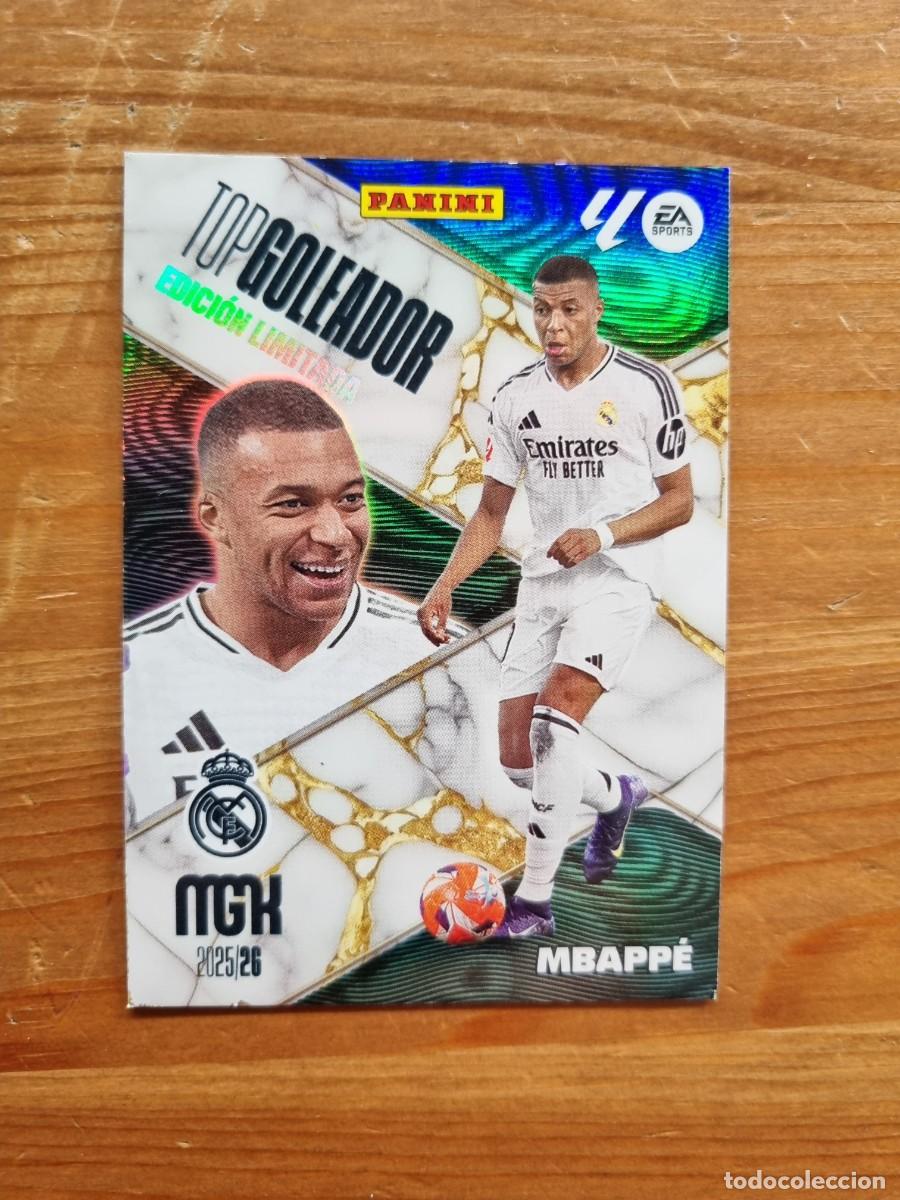 Cromos de f&uacute;tbol: MBAPP&Eacute; (Real Madrid CF) TOP GOLEADOR (Edici&oacute;n Limitada). Liga 2025 2026 25 26 Megacracks (Panini)