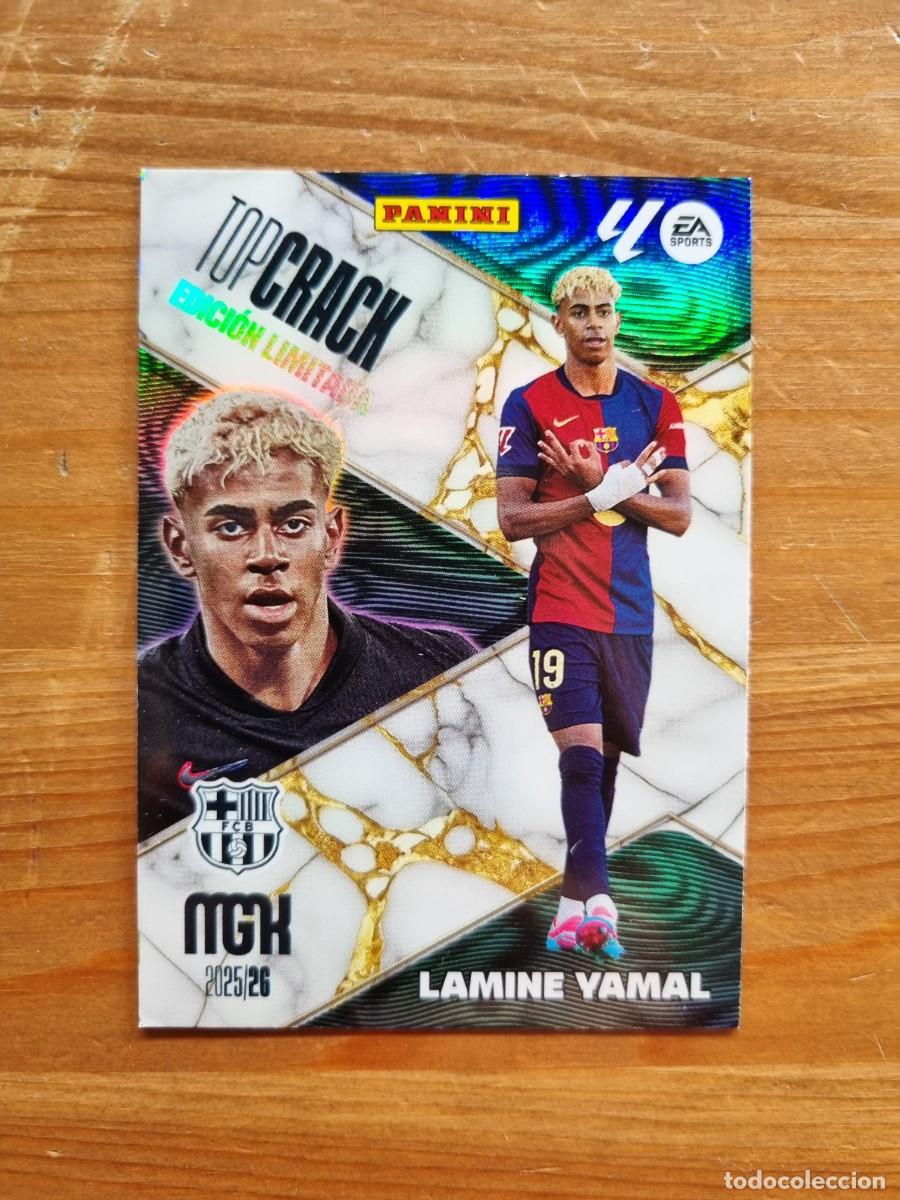 Cromos de f&uacute;tbol: LAMINE YAMAL (FC Barcelona) TOP CRACK (Edici&oacute;n Limitada). Liga 2025 2026 25 26 Megacracks (Panini)