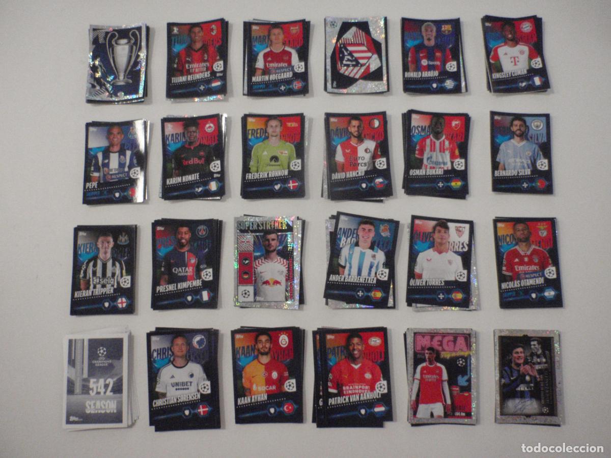 Cromos de f&uacute;tbol: Lote 223 stickers cromos de futbol diferentes. UEFA CHAMPIONS LEAGUE Season 2023 2024 TOPPS. 23 24