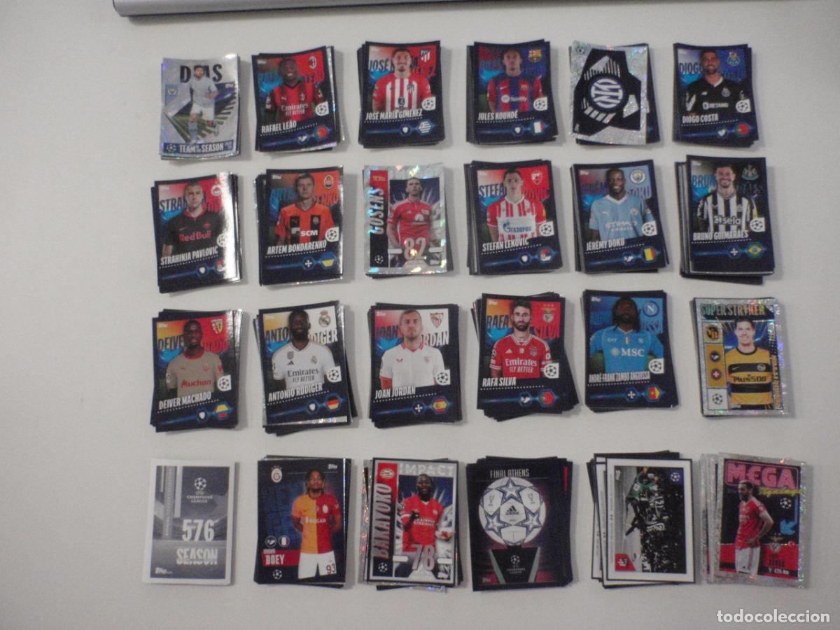 Cromos de f&uacute;tbol: Lote 442 stickers cromos de futbol diferentes. UEFA CHAMPIONS LEAGUE Season 2023 2024 TOPPS. 23 24
