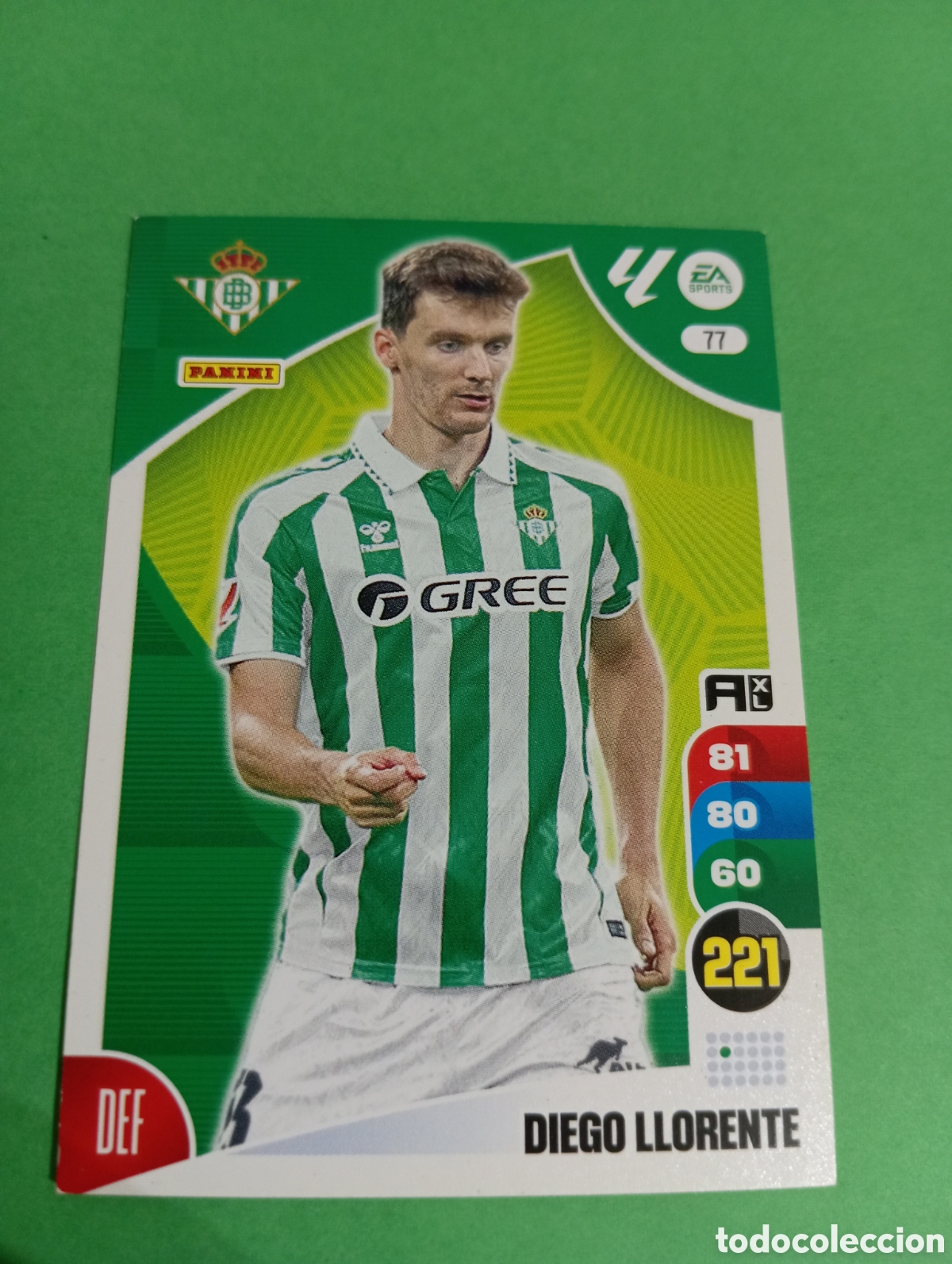 Cromos de f&uacute;tbol: Diego Llorente Betis n&deg;77 / PANINI ADRENALYN XL LA LIGA 2024/2025