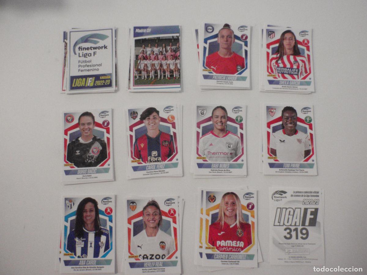 Cromos de f&uacute;tbol: Lote 76 cromos stickers diferentes LIGA F Femenina 2022 2023. PANINI 22 23