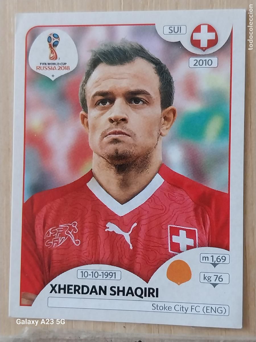 Cromos de f&uacute;tbol: 385 SHAQIRI SUIZA RUSSIA RUSIA 2018 * PANINI WORLD CUP CROMO SIN PEGAR NUNCA ORIGINAL PANINI