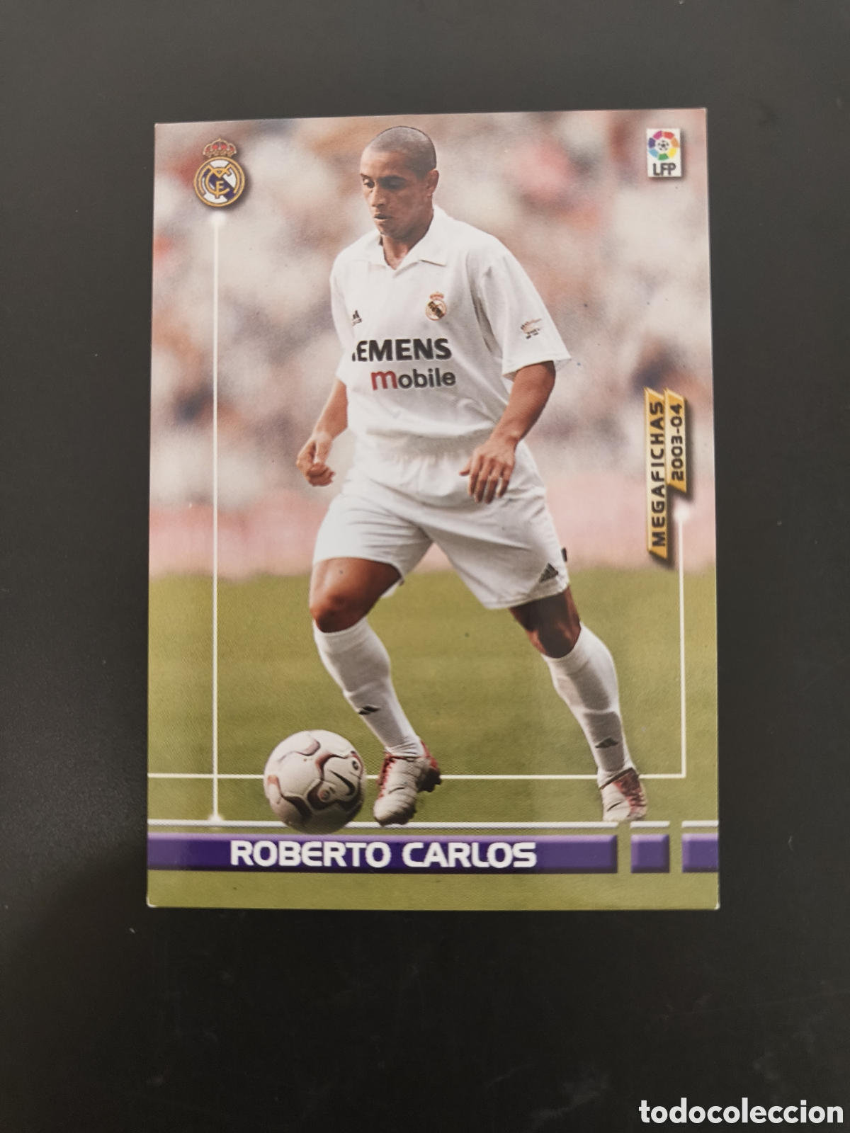 Cromos de f&uacute;tbol: MEGAFICHAS 2003/04 151 Roberto Carlos Real Madrid MEGACRACKS 2003/04