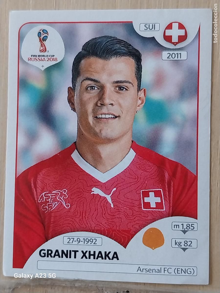 Cromos de f&uacute;tbol: 381 XHAKA SUIZA RUSSIA RUSIA 2018 * PANINI WORLD CUP CROMO SIN PEGAR NUNCA ORIGINAL PANINI