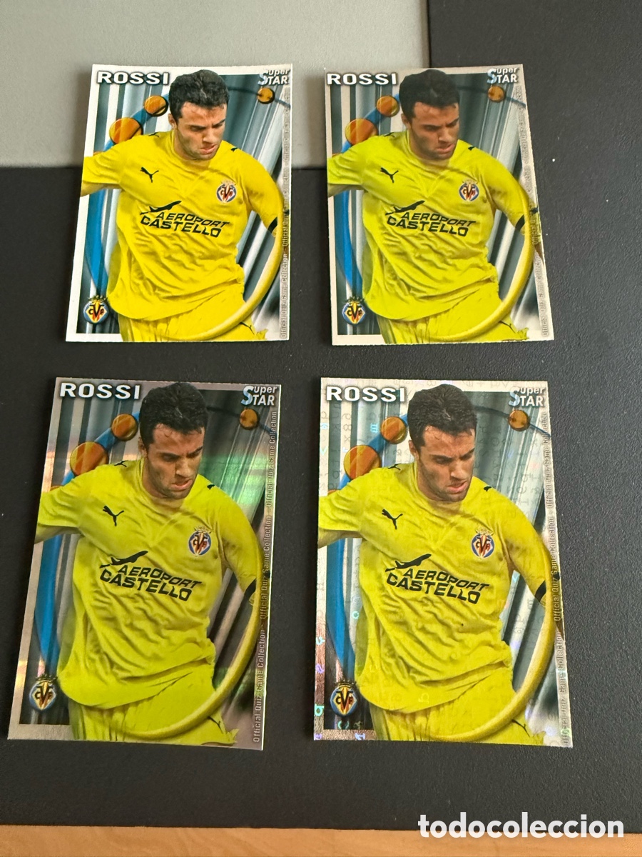 Cromos de f&uacute;tbol: MUNDICROMO 2011. 186. ROSSI ( Villarreal). Mate. Brillo. Brillo rayas. Letras