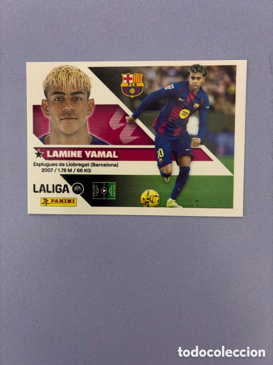 Figurine di Calcio: Cromo Lamine Yamal (Estrella) N.&ordm; 20 - FC Barcelona - Colecci&oacute;n Este / Panini Liga 2026-27