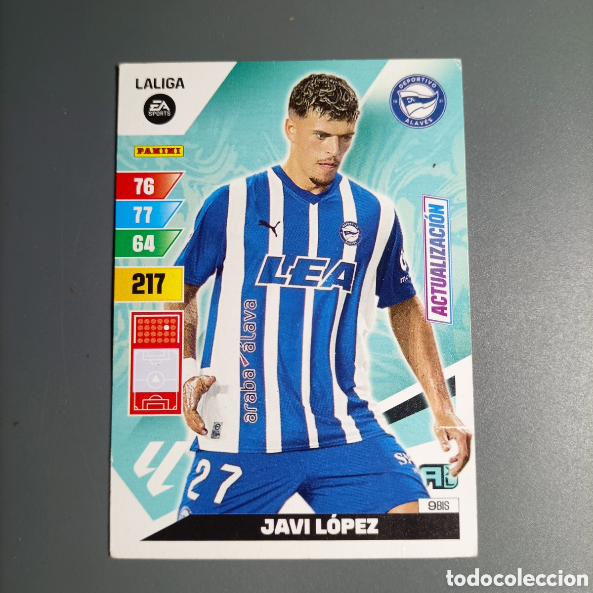 Figurine di Calcio: ADRENALYN. LIGA 2023-2024 (ALAVES) №9BIS. JAVI L&Oacute;PEZ / ACTUALIZACI&Oacute;N