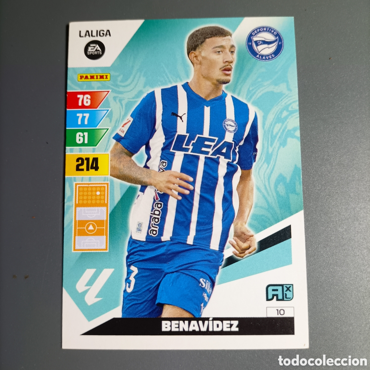 Cromos de f&uacute;tbol: ADRENALYN. LIGA 2023-2024 (ALAVES) №10 BENAVIDEZ