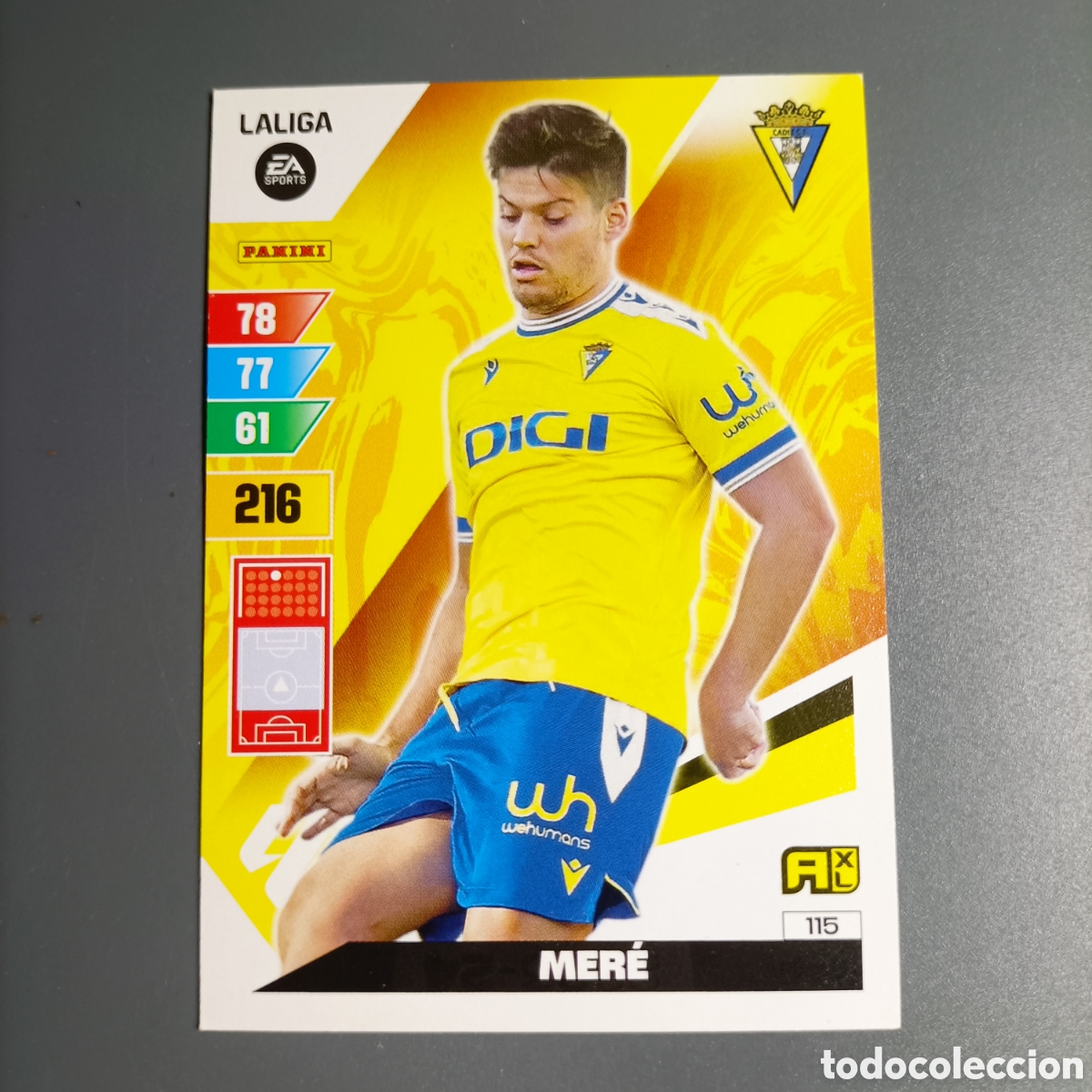Cromos de f&uacute;tbol: ADRENALYN. LIGA 2023-2024 (C&Aacute;DIZ) №115 MERE