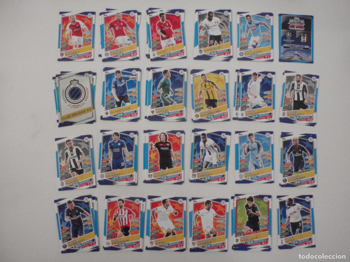 Football Stickers: LOTE 100 Cromos diferentes UEFA CHAMPIONS LEAGUE 2016 2017 TRADING CARDS TOPPS MATCH ATTAX 16 17