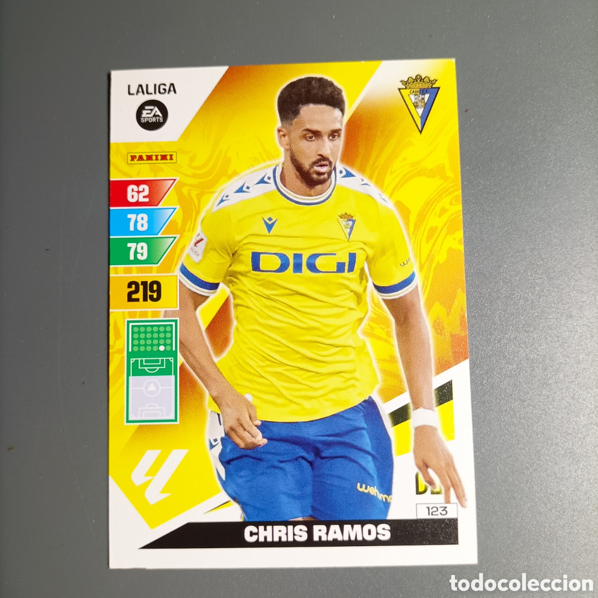 Football Stickers: ADRENALYN. LIGA 2023-2024 (C&Aacute;DIZ) №123 CHRIS RAMOS