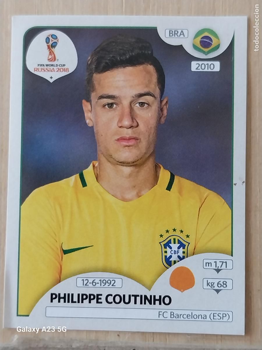 Football Stickers: 367 COUTINHO BRASIL ** PANINI WORLD CUP RUSIA 2018CROMO SIN PEGAR NUNCA ORIGINAL PANINI