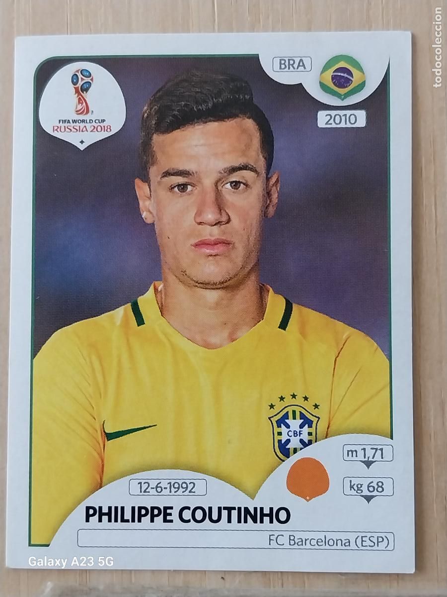 Cromos de f&uacute;tbol: 367 COUTINHO BRASIL * PANINI WORLD CUP RUSIA 2018CROMO SIN PEGAR NUNCA ORIGINAL PANINI