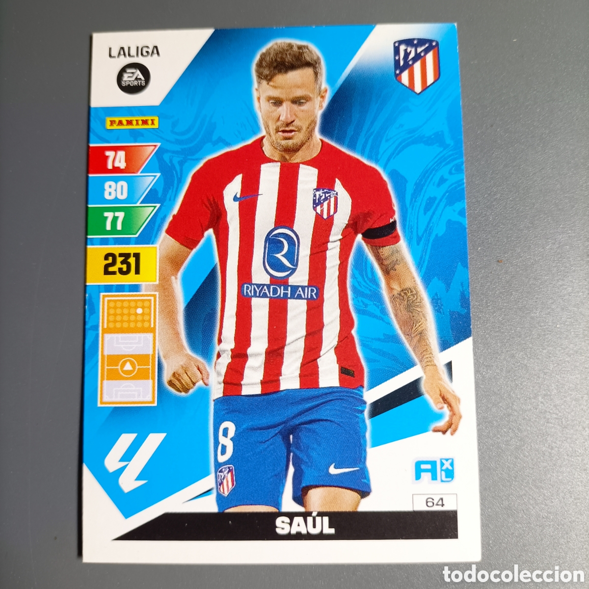 Cromos de f&uacute;tbol: ADRENALYN. LIGA 2023-2024 (ATL&Eacute;TICO) №64 SA&Uacute;L
