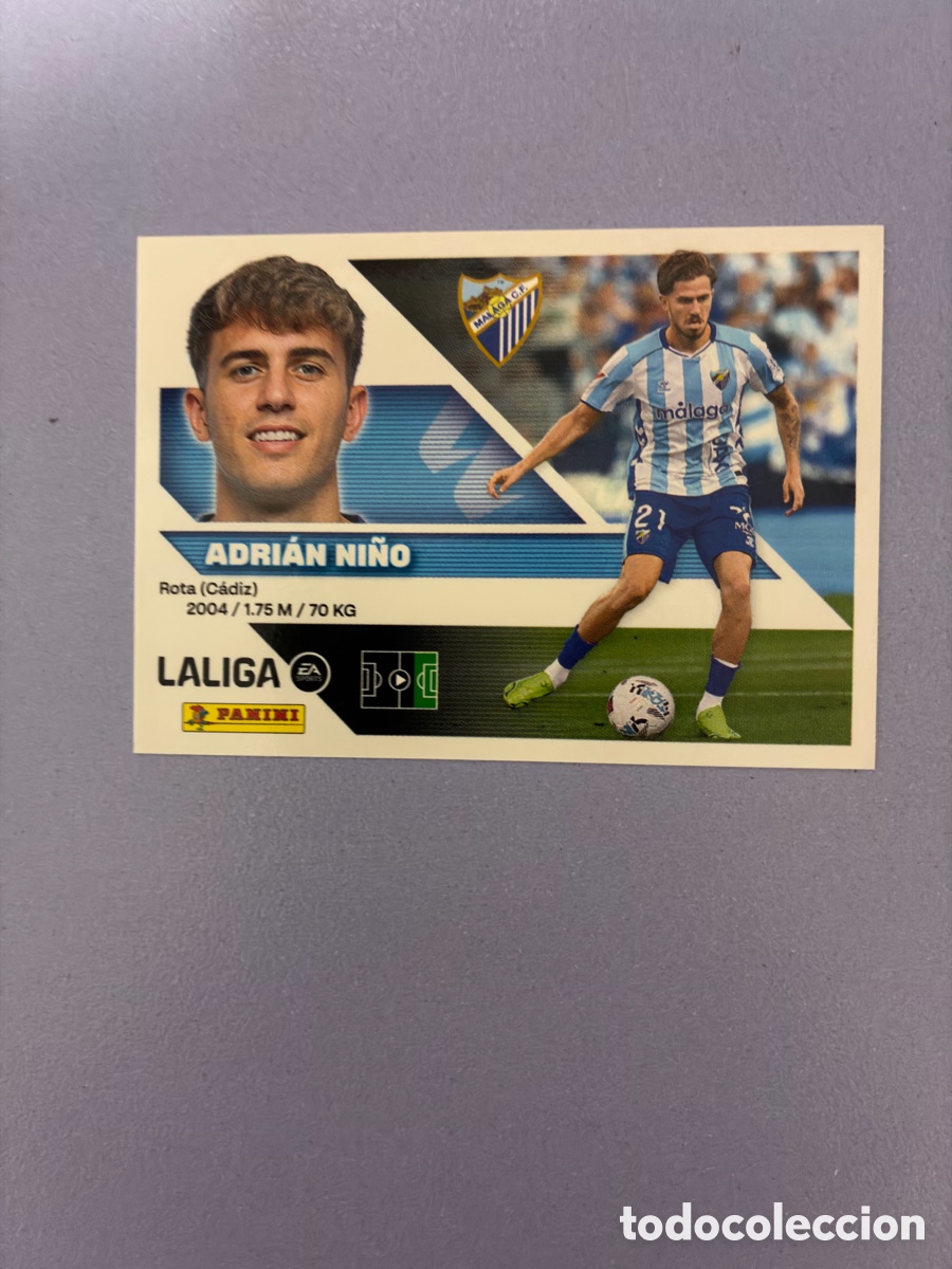 Cromos de f&uacute;tbol: Cromo Adri&aacute;n Ni&ntilde;o N.&ordm; 18 - M&aacute;laga CF - Colecci&oacute;n Este / Panini Liga 2026-27
