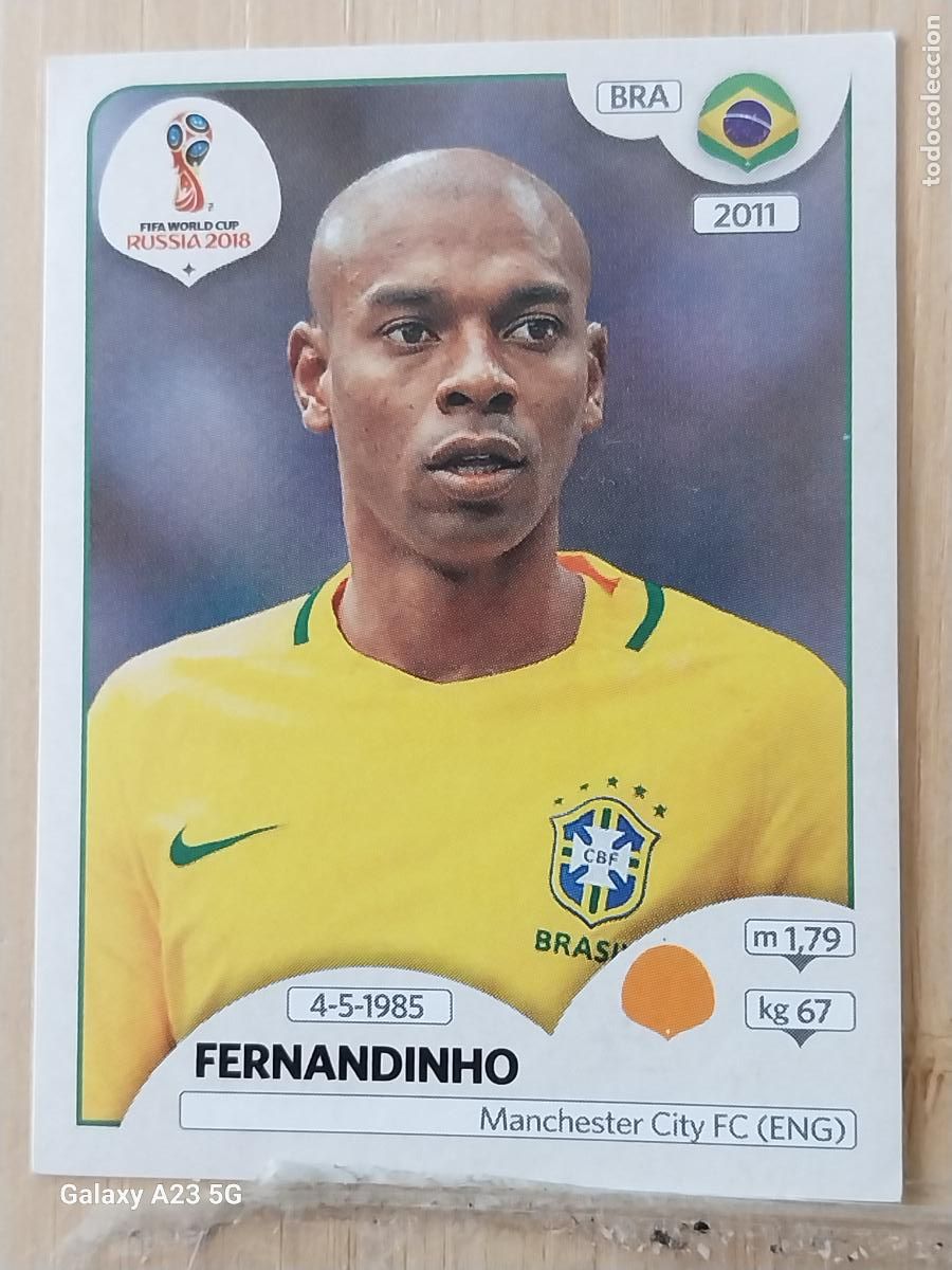 Football Stickers: 363 FERNANDINHO * BRASIL PANINI WORLD CUP RUSIA 2018 CROMO SIN PEGAR NUNCA ORIGINAL PANINI