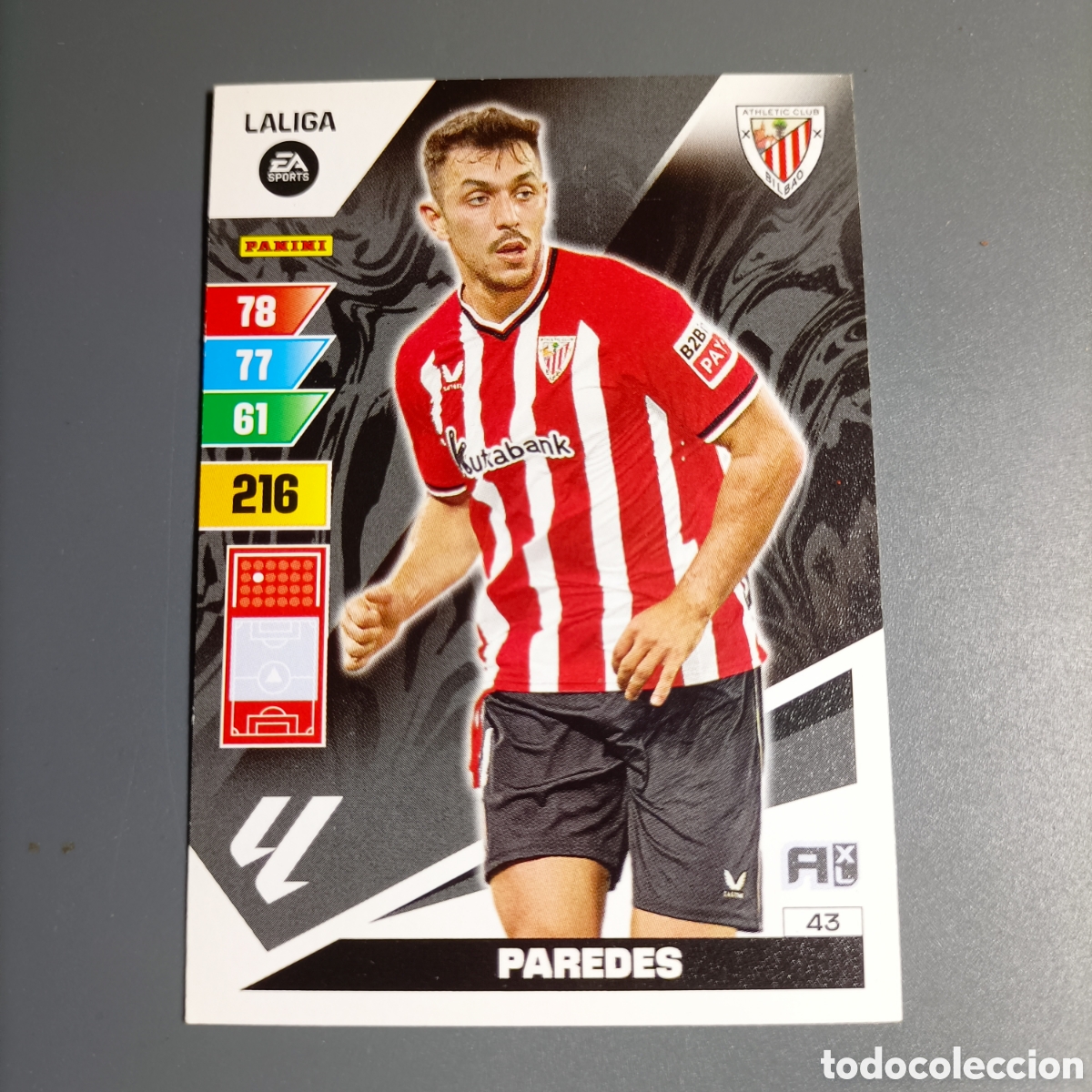 Cartes &agrave; collectionner de Football: ADRENALYN. LIGA 2023-2024 (ATHLETIC) №43 PAREDES