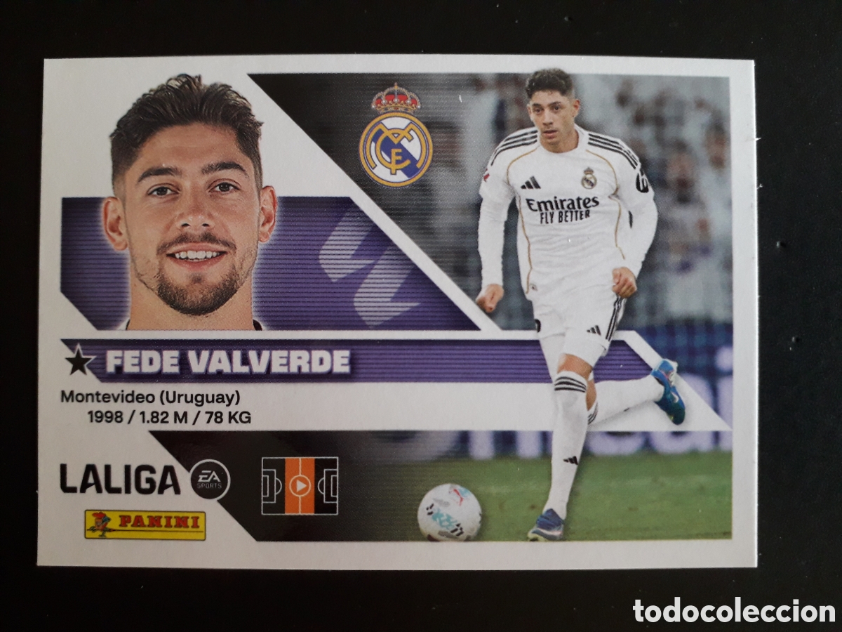 Cartes &agrave; collectionner de Football: FEDE VALVERDE REAL MADRID N&deg; 12 ED ESTE 2026 2027 26 27 SIN PEGAR PEDIDO M&Iacute;NIMO 3&euro;