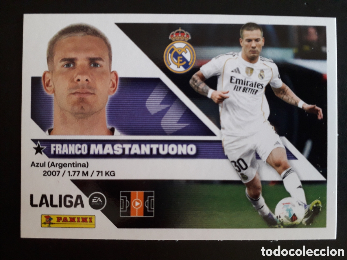Cartes &agrave; collectionner de Football: MASTANTUONO REAL MADRID N&deg; 16A ED ESTE 2026 2027 26 27 SIN PEGAR PEDIDO M&Iacute;NIMO 3&euro;