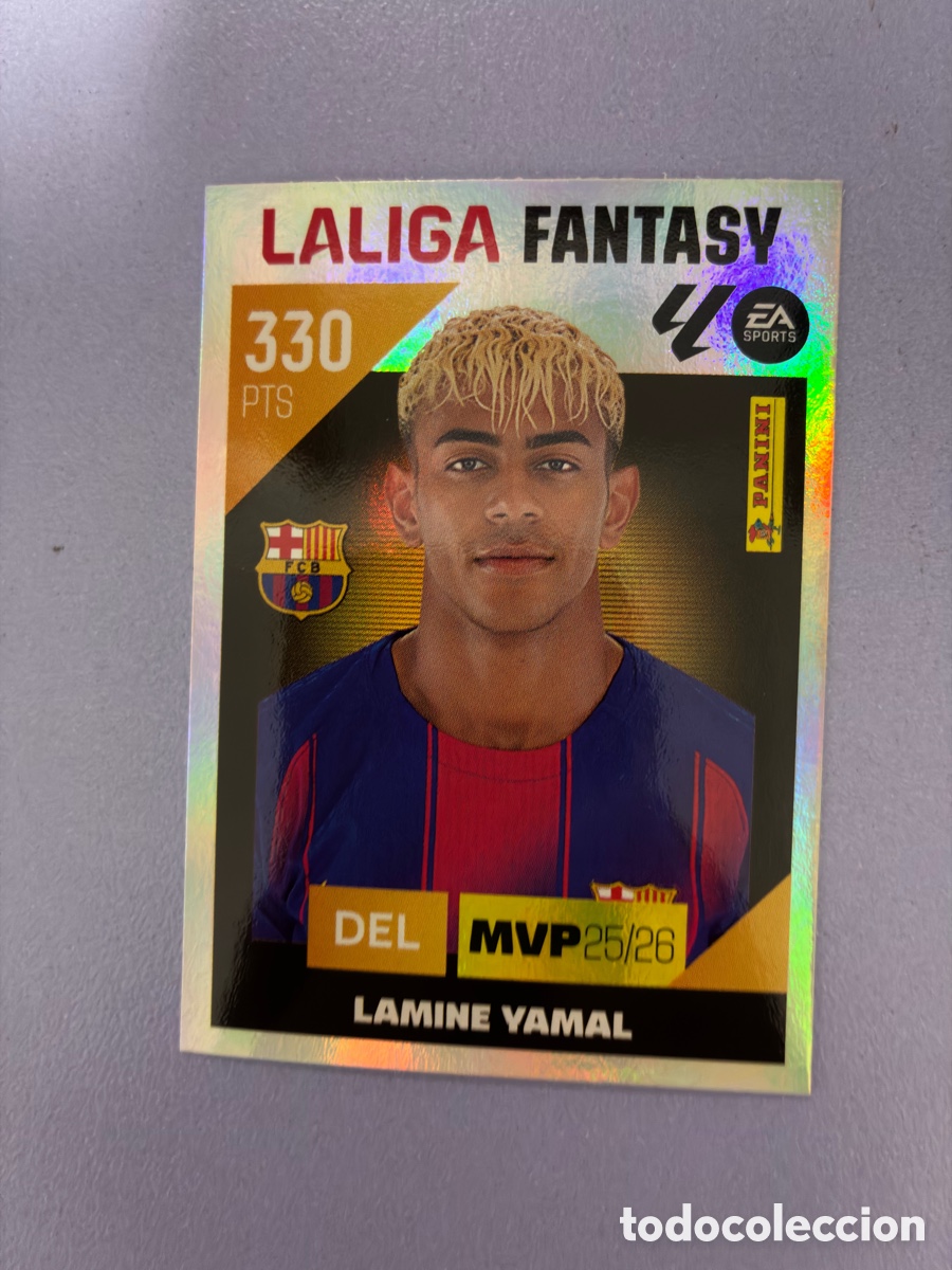 Figurine di Calcio: Cromo Lamine Yamal (LaLiga Fantasy - MVP 25/26) Metalizado N.&ordm; 5 - FC Barcelona - Liga Este 2026-27