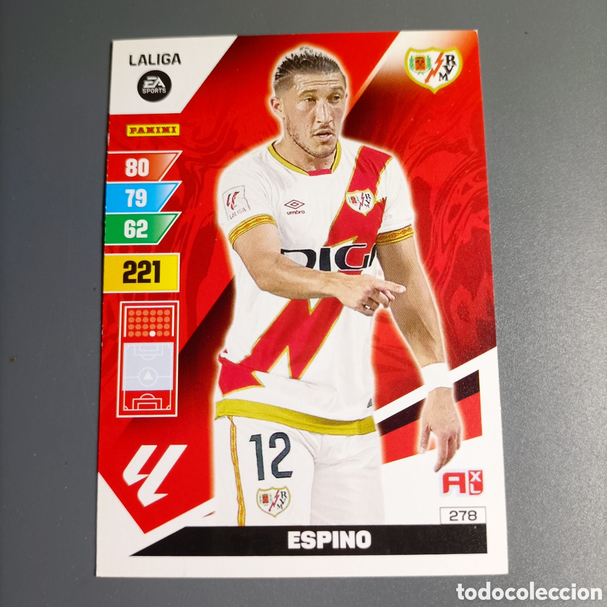 Cromos de f&uacute;tbol: ADRENALYN. LIGA 2023-2024 (RAYO) №278 ESPINO